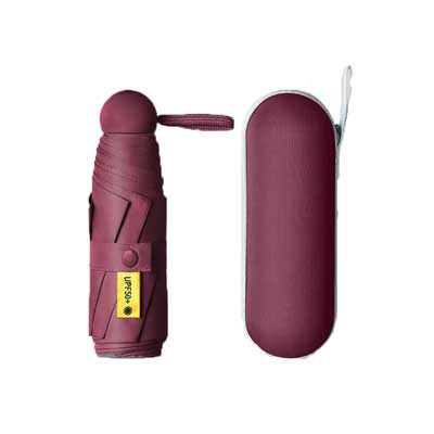 六骨遮陽雨傘太陽傘帶收納盒